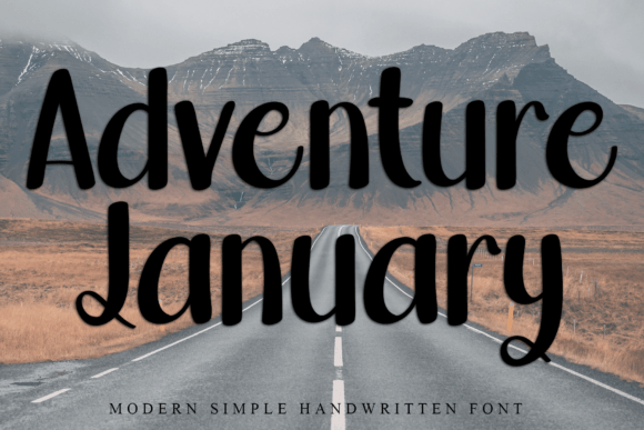 Adventure January Font for Handmade Labels and Cards
