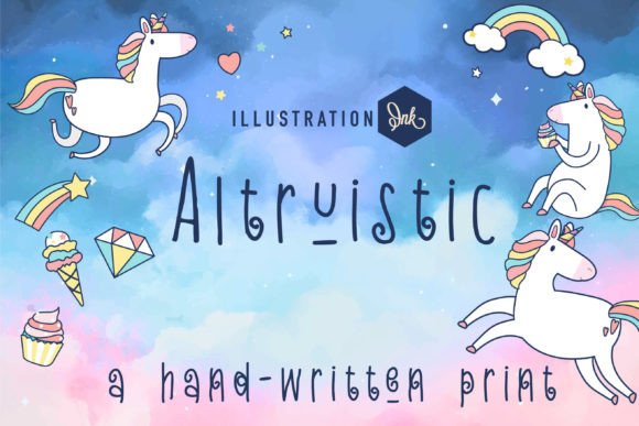 Altruistic: A Whimsical Script Handwritten Font for Editorial Design