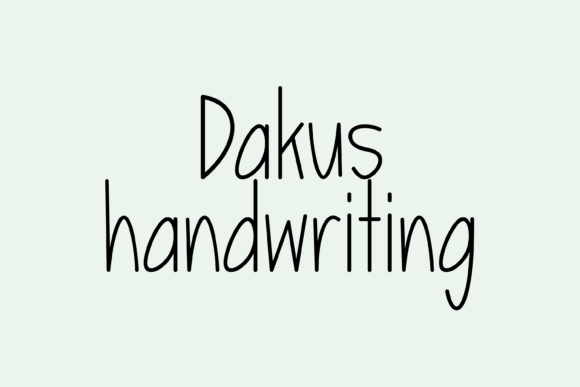 Dakus: A Friendly Handwritten Font for Small Business Branding