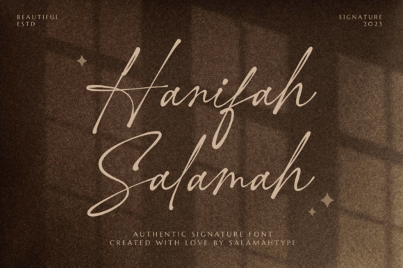 Designing with Hanifah Salamah: A Script Handwritten Font for Elegant Layouts