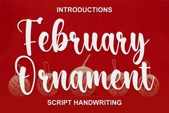 February Ornament: A Festive Script Handwritten Font for Makers