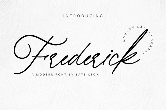 Frederick: A Modern Script Typeface for Editorial Design