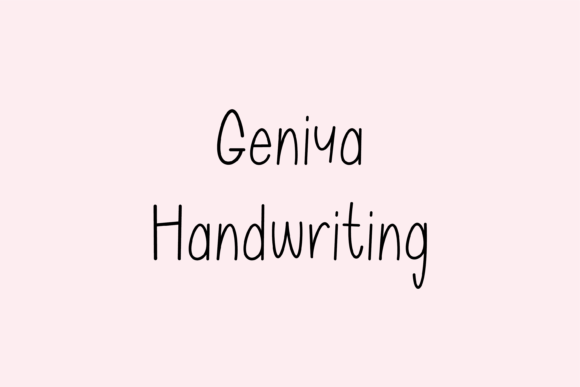 Geniya: A Friendly Script Handwritten Font for Editorial Design