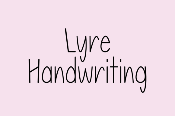 Lyre: A Friendly Handwritten Typeface for Editorial Design